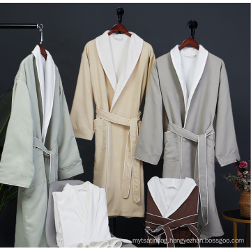 Custom Luxury Bath Robe Hotel Polyester Bathrobe